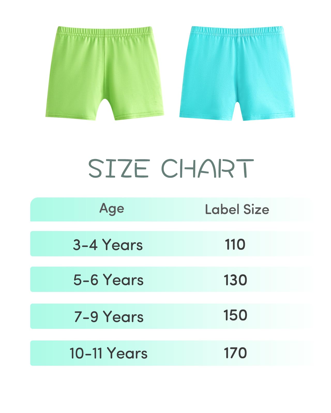 Charmi Pantalones Cortos Shorts Verano Leggings Cortas Niña Paquete de 8