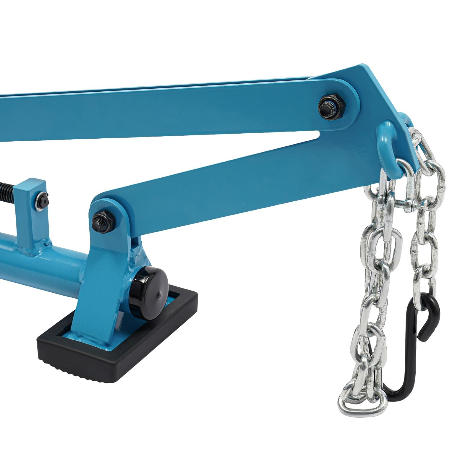 Herramienta de brazo de suspensión con cadena ajustable, herramienta de palanca de suspensión de 500 kg, con alfombrillas de goma elásticas, palanca de eje universal, elevador para sedán y vehículos