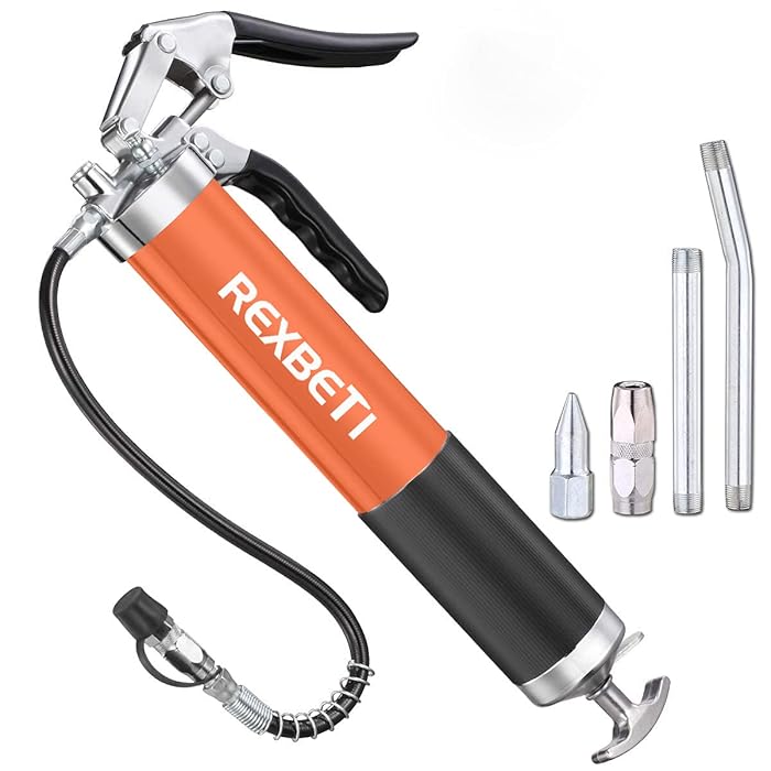 Buy REXBETI Grease Gun, Pistol Grip Grease Gun Set with 18 Inch Flex