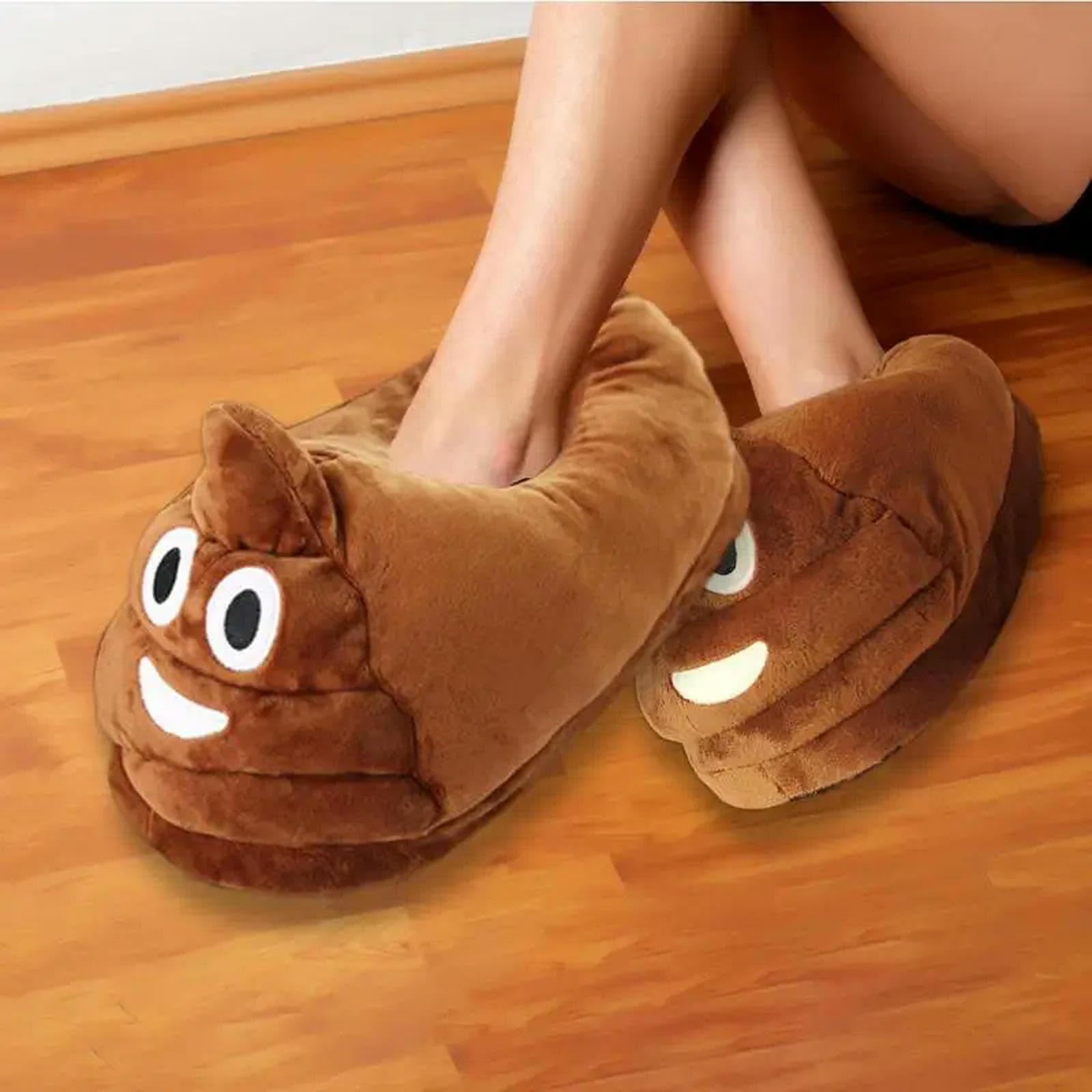 MdybF Pantoufles expression drôle pour femmes hommes doux et confortables en peluche chaude antidérapante chaussures de maison pantoufles-A, a, A