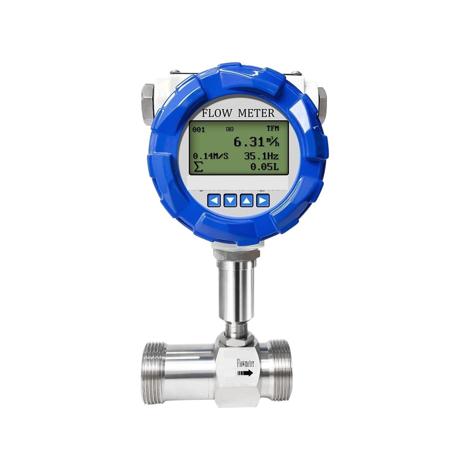 PXQCHAVLN Flowmeter LCD Digital Display SS304 4-20mA RS485(DN4)