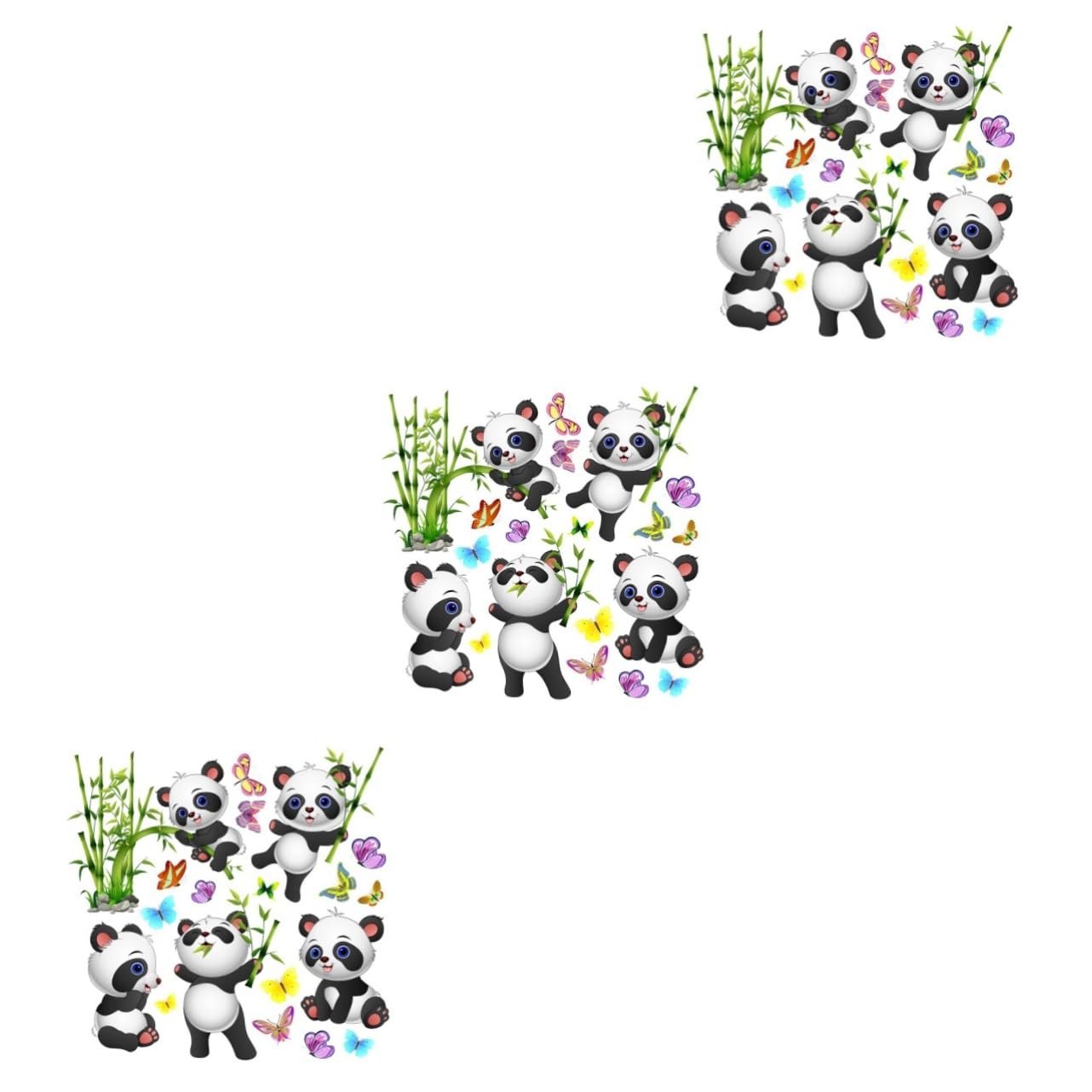 Toyvian 3 Set Di Adesivi Murali Animali Adesivi Murali Panda Graffiti Da Applicare Non Per La Decorazione Della Casa Della Stanza Dei Ragazzi E Delle Ragazze
