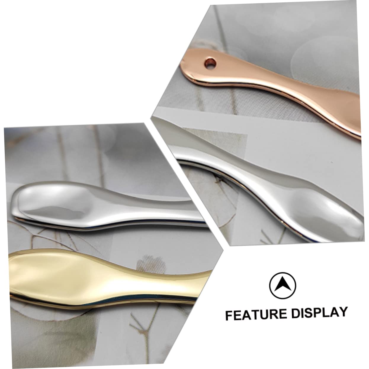 TOVINANNA Travel Size Cream Scoop for Face Mask Reusable Makeup Spoon for Women Set of 3