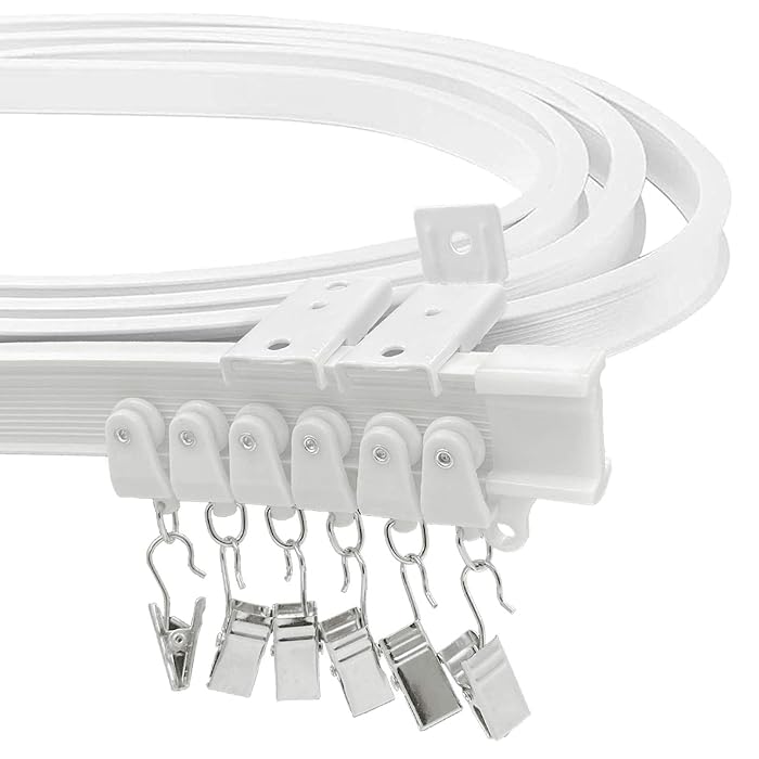 Buy Ceiling Curtain Track Room Divider Curtain Track Ceiling Wall Mount Flexible Curved RV