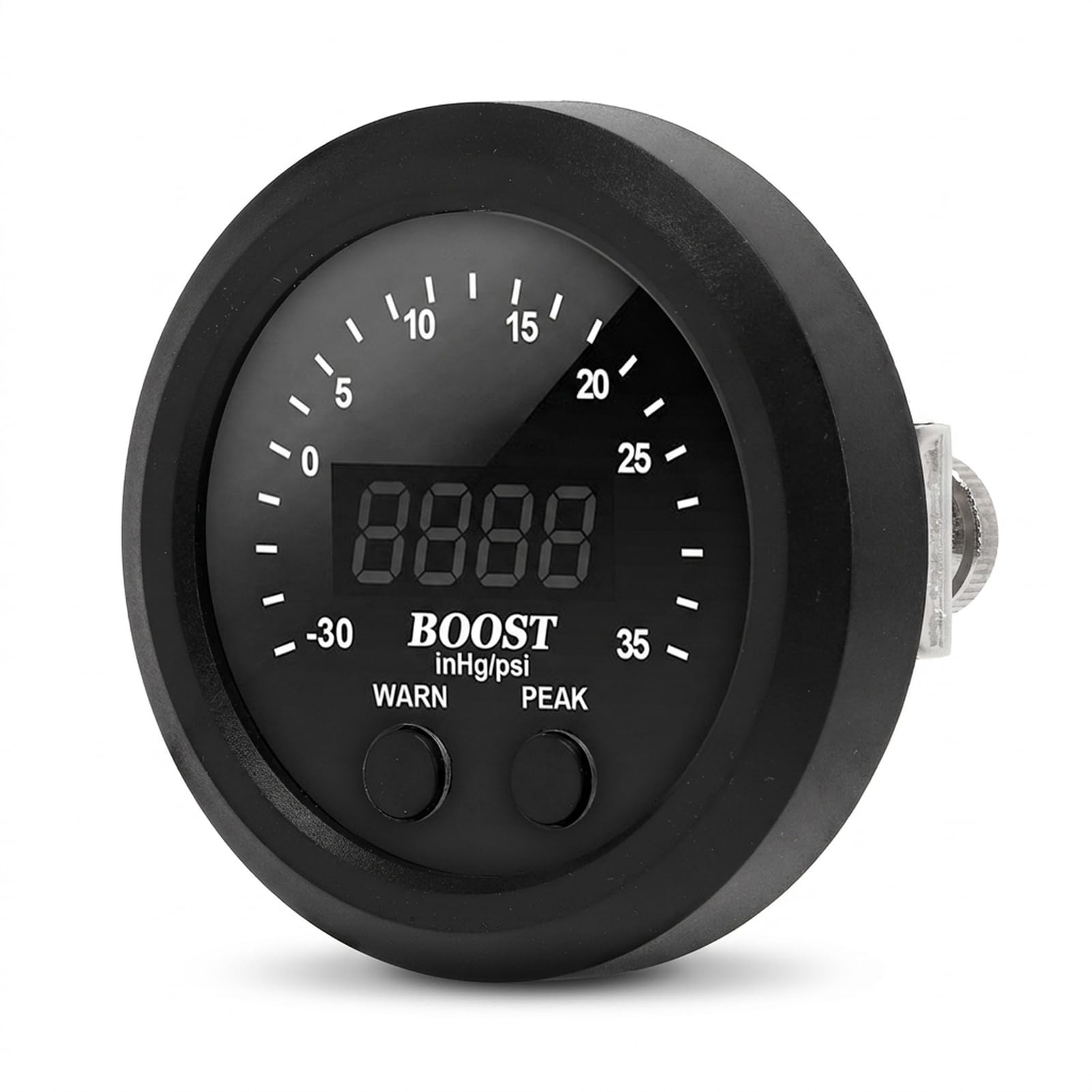 Kit de manómetro Turbo Boost de 60 mm/2,4 pulgadas, manómetro Turbo de 12 V -30-35 PSI, pantalla Digital con Sensor, indicador LED