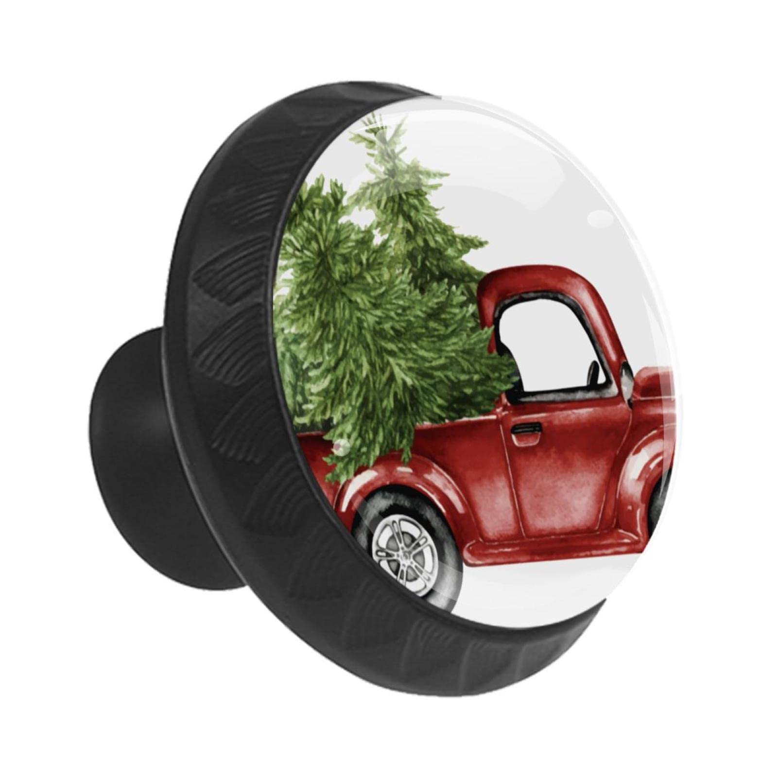 Boutons pour armoires et tiroirs lot de 12 motif camion de Noël traditionnel