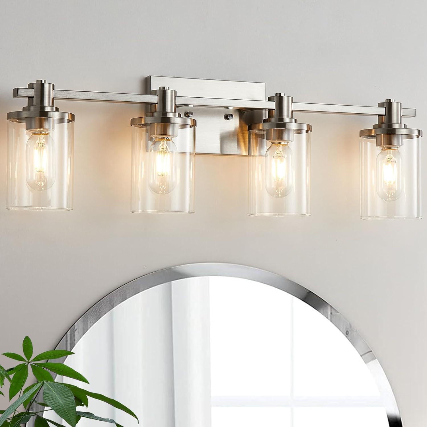 DADUL Bathroom Vanity Light, Brushed Nickel Lights Fixtures Over Mirror ...