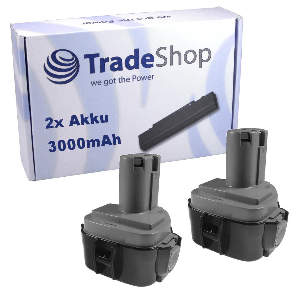 2x Akku 12V 3300mAh Ni-MH Ersetzt Makita 1220 1222 1233 1234 1235 1235f