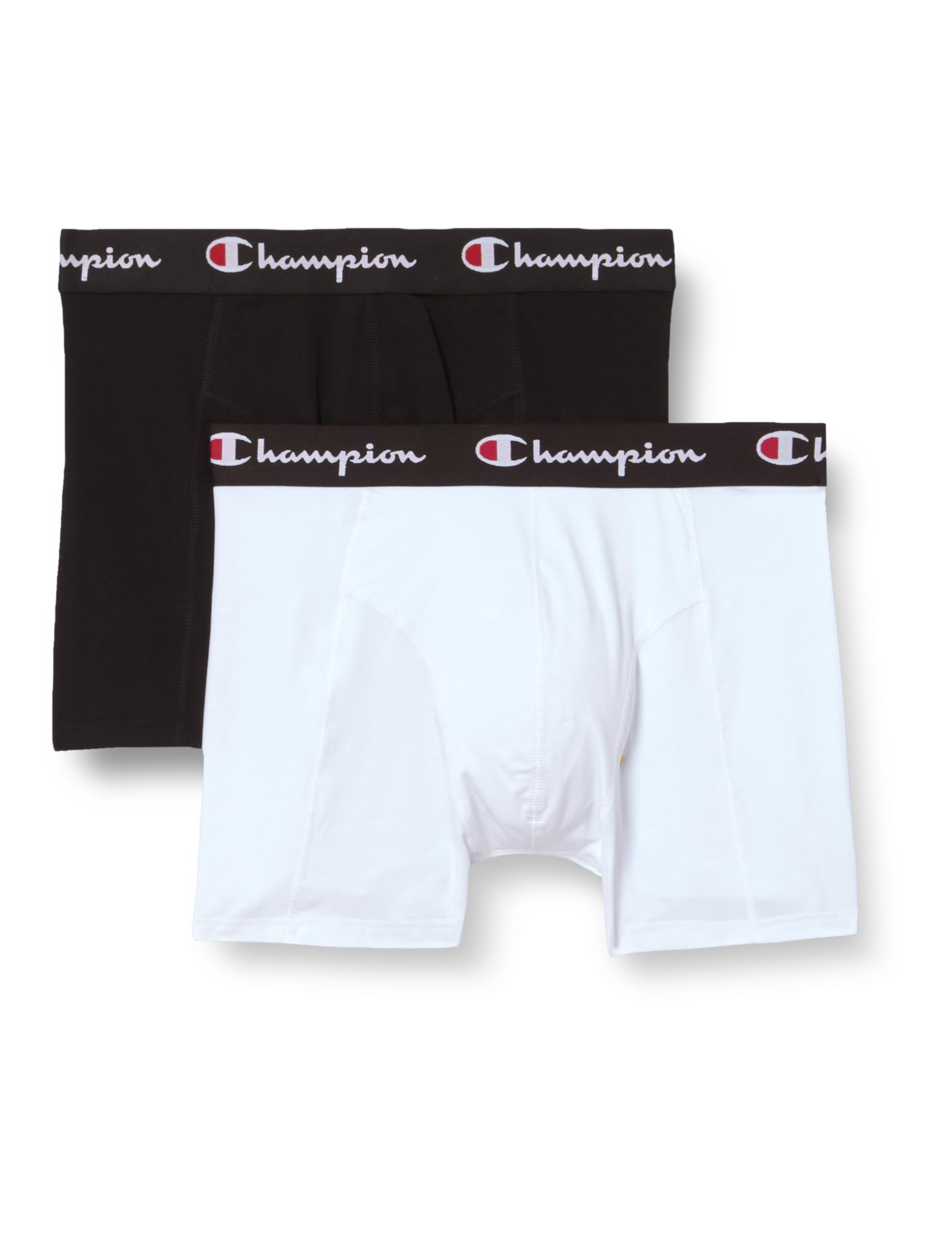 Champion Core X2, Boxer Aderenti Uomo, Bianco/Nero, XXL