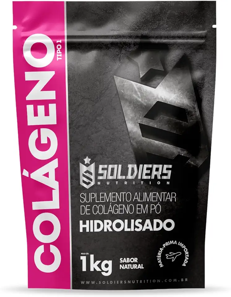 Colágeno Hidrolisado Tipo 1-1Kg - 100% Pura Importado - Soldiers Nutrition