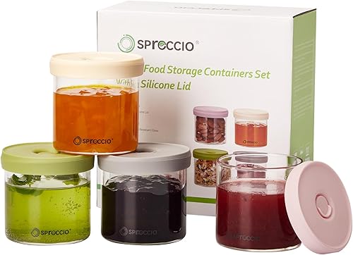 Tarros de vidrio para alimentos, recipientes herméticos con tapas, perfectos para salsas, avena durante la noche y almacenamiento de alimentos para