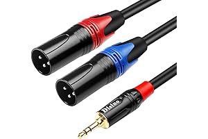 Disino 3.5mm to XLR Y Splitter Cable – Premium 3.5mm Mini TRS...