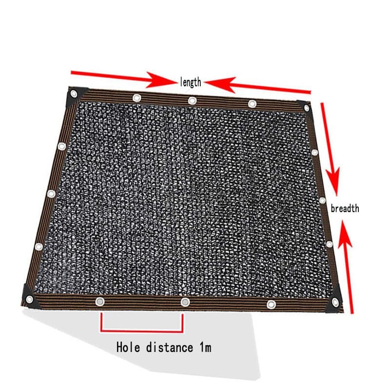 Paño de protección UV de malla E negra con ojales, 80 % de bloqueo UV disponible en 8 x 8 m, 8 x 10 m, 10 x 10 m y 6 x 10 m, ideal para jardín, patio, invernadero y uso al aire libre