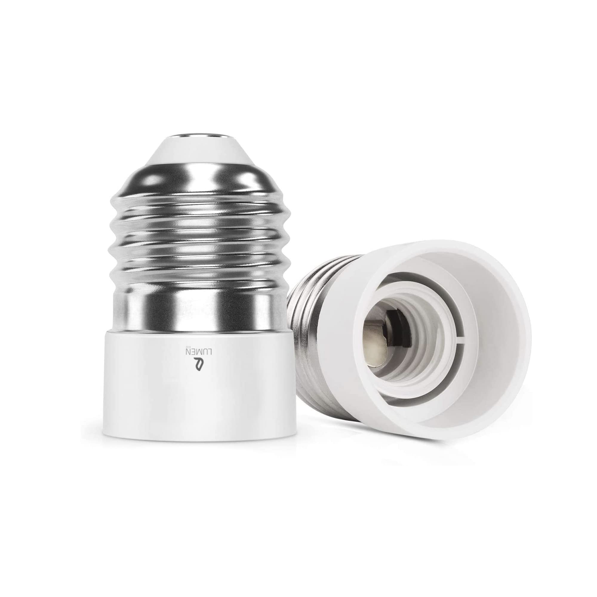 LumenEco Light Bulb Adaptor, Lamp Converter Holder (Edison Screw to Small Edison Screw)