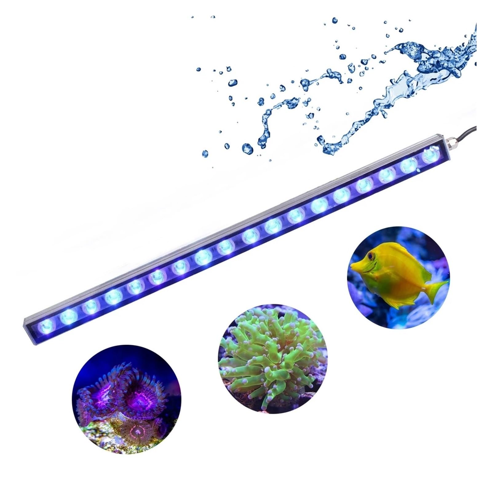 oświetlenie akwarium 54W oświetlenie led do akwarium Reef Light 55cm długość światła koralowego zaprojektowany stosunek kolorów do akwarium z rafą koralową do akwarium roślinnego(Wit)