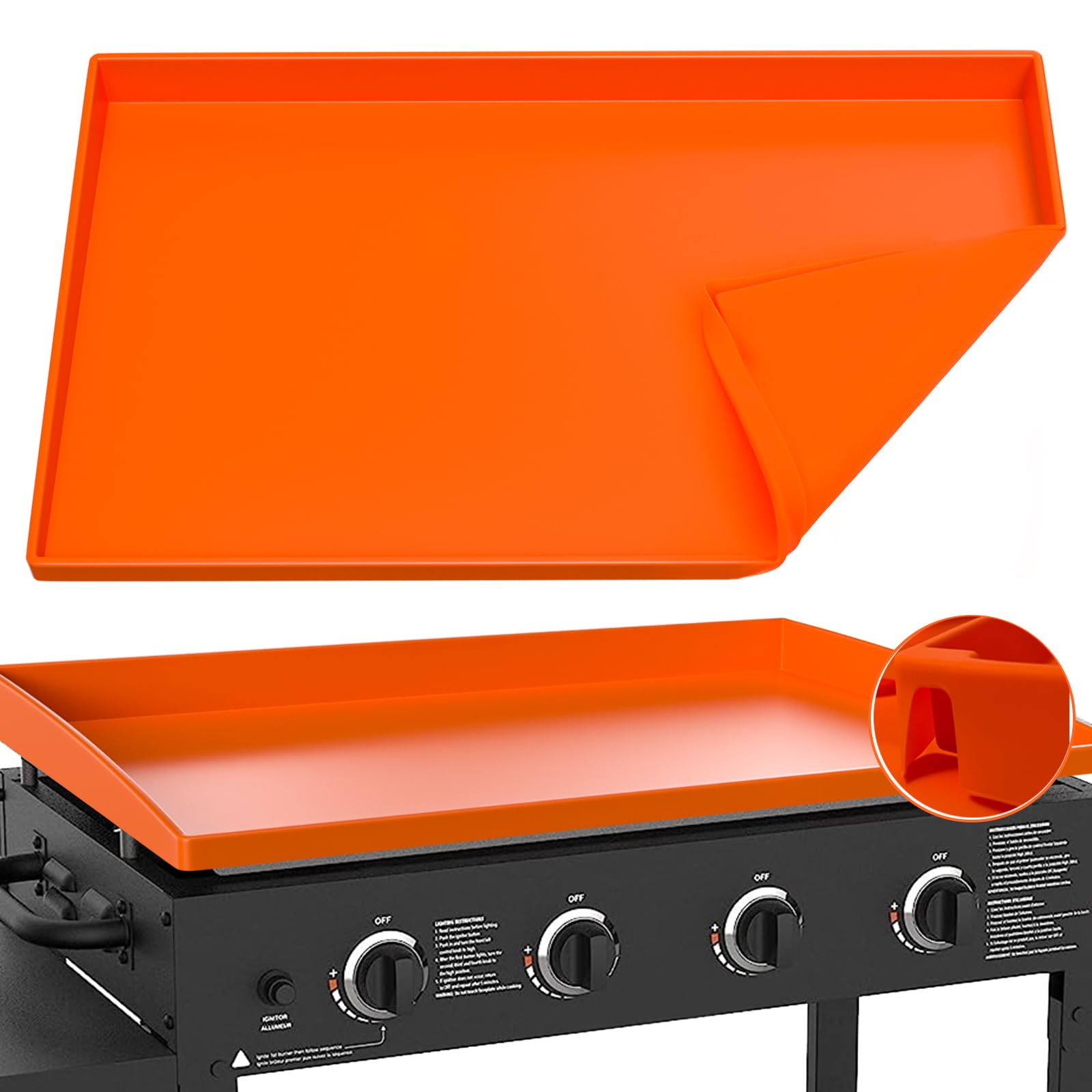 ENUODA 36" Griddle Mat for Blackstone Griddle Cover 36 Inch Heavy Duty Food Grade Silicone Griddle Cover Grill Buddy Protect Griddle Year-Round from Insects, Dust, and Rust【Upgrade All-Round Edge】