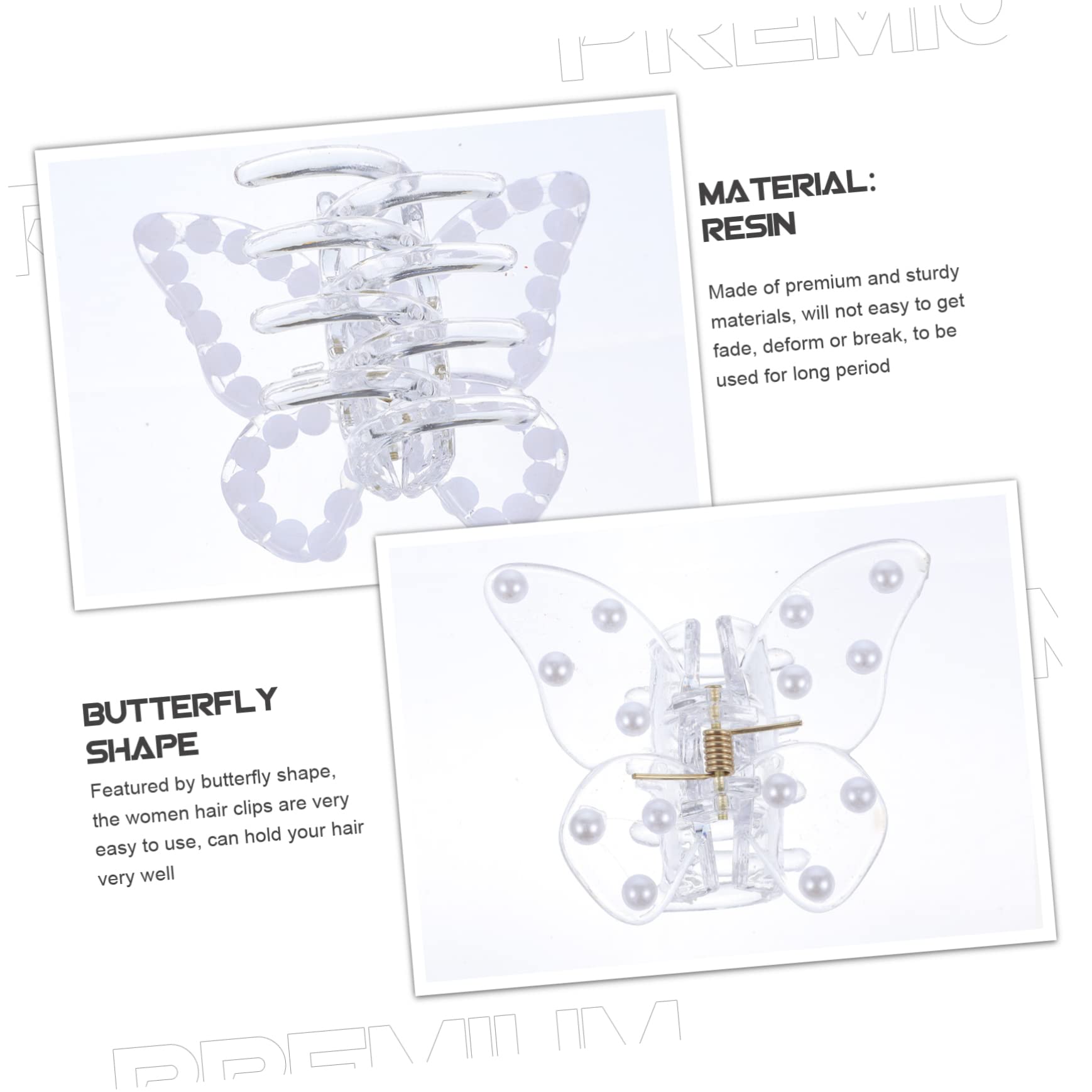 FRCOLOR 12 Pz Fermaglio per a farfalla con strass accessori per con perle donna fermaglio per di perle barrette forcine molletta fermagli per lunghi clip
