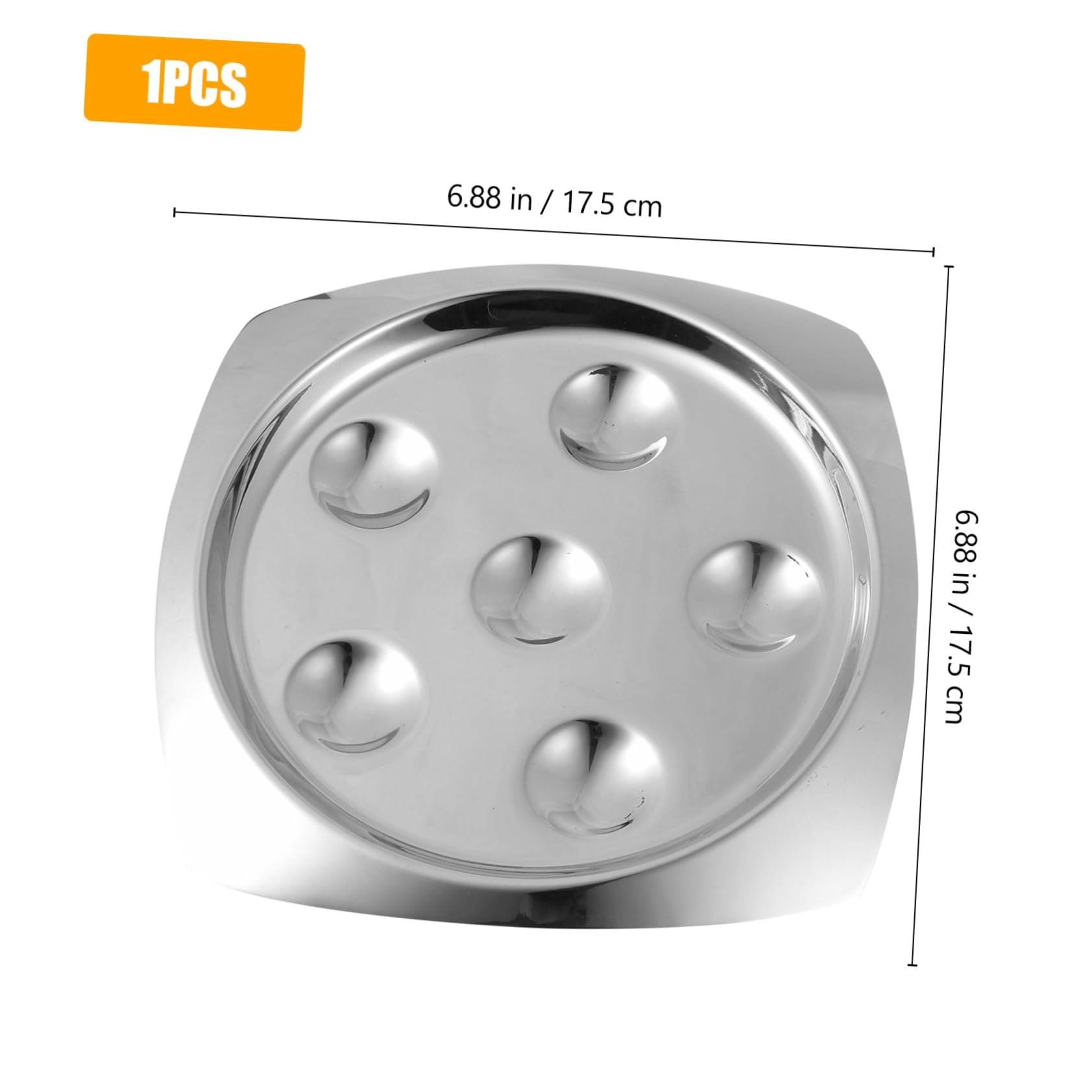 Plato Para Caracoles y Ostras De Acero Inoxidable Pequeño Resistente a Altas Temperaturas Para Restaurantes y Uso Doméstico Con Tenedor De Dos Dientes