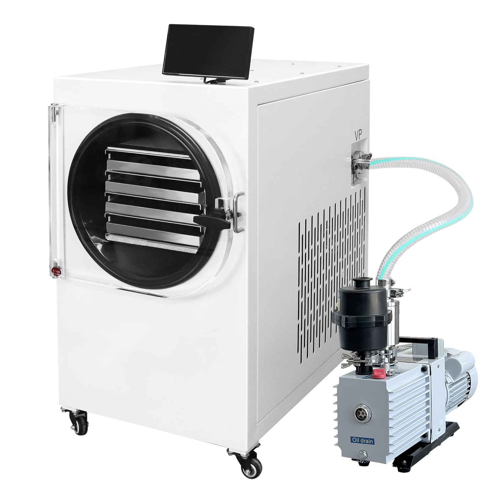 - ZZKD -60℃ Vacuum Freeze Dryer, Freeze Dryer Machine For Home,Food Freeze Dryer With Rotary Vane Vacuum Pump, Food Grade Freeze-Dried Fruit Candy Fish Milk, One Freeze-Drying Area Of 0.46㎡