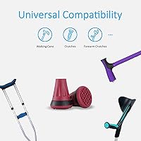 Vista 6 de Rehand Puntas coloridas para bastón y bastón todo terreno (rojo)