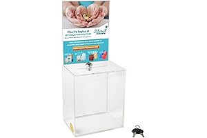 Extra Large Acrylic Donation Box for Charitable Fundraising and Suggestion Collections