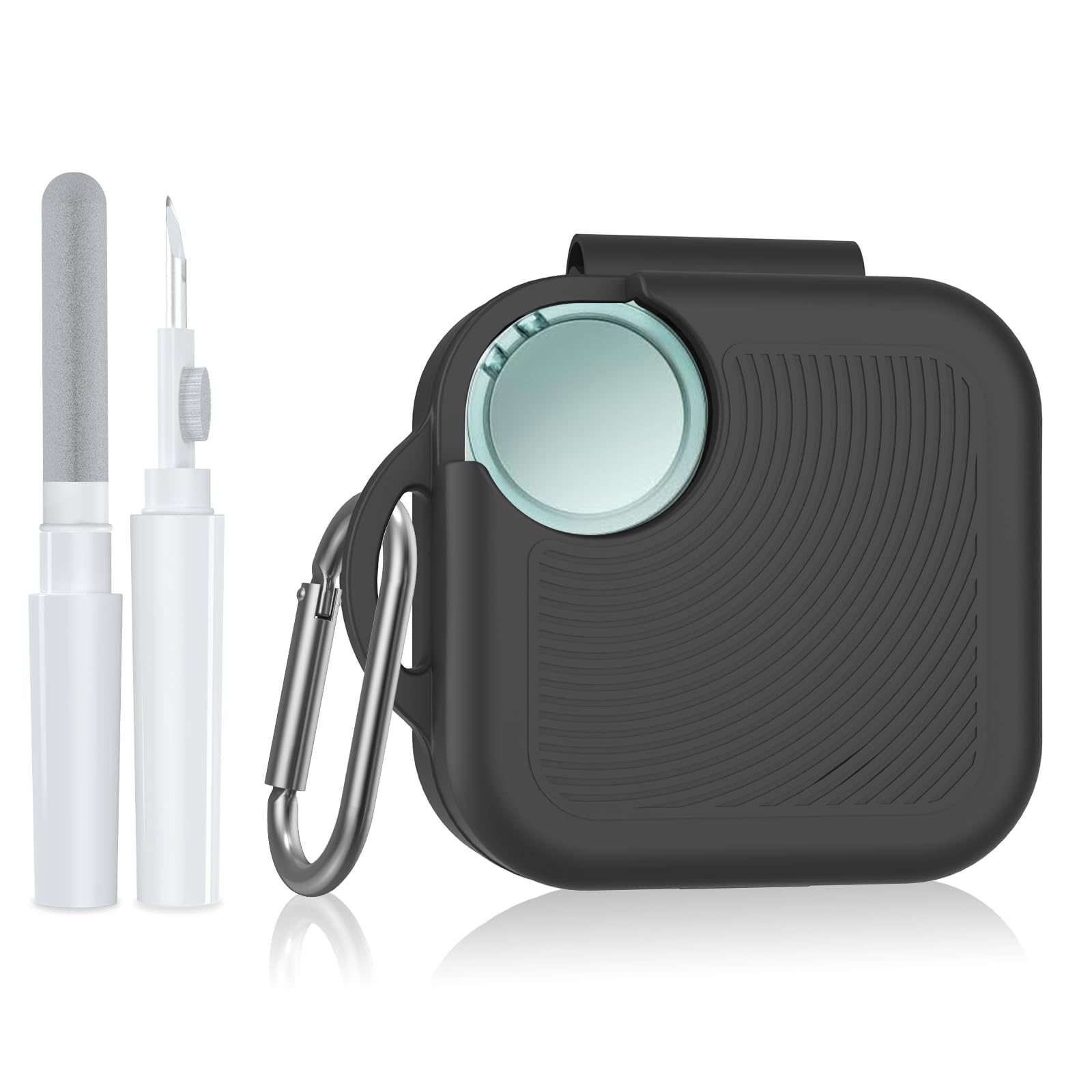 POZCIS for CMF Buds 2 Plus/CMF Buds 2 / CMF Buds Pro 2 Case Cover, Anti-Scratch Shockproof Soft Silicone Protective Case with Carabiner & Cleaner Kit