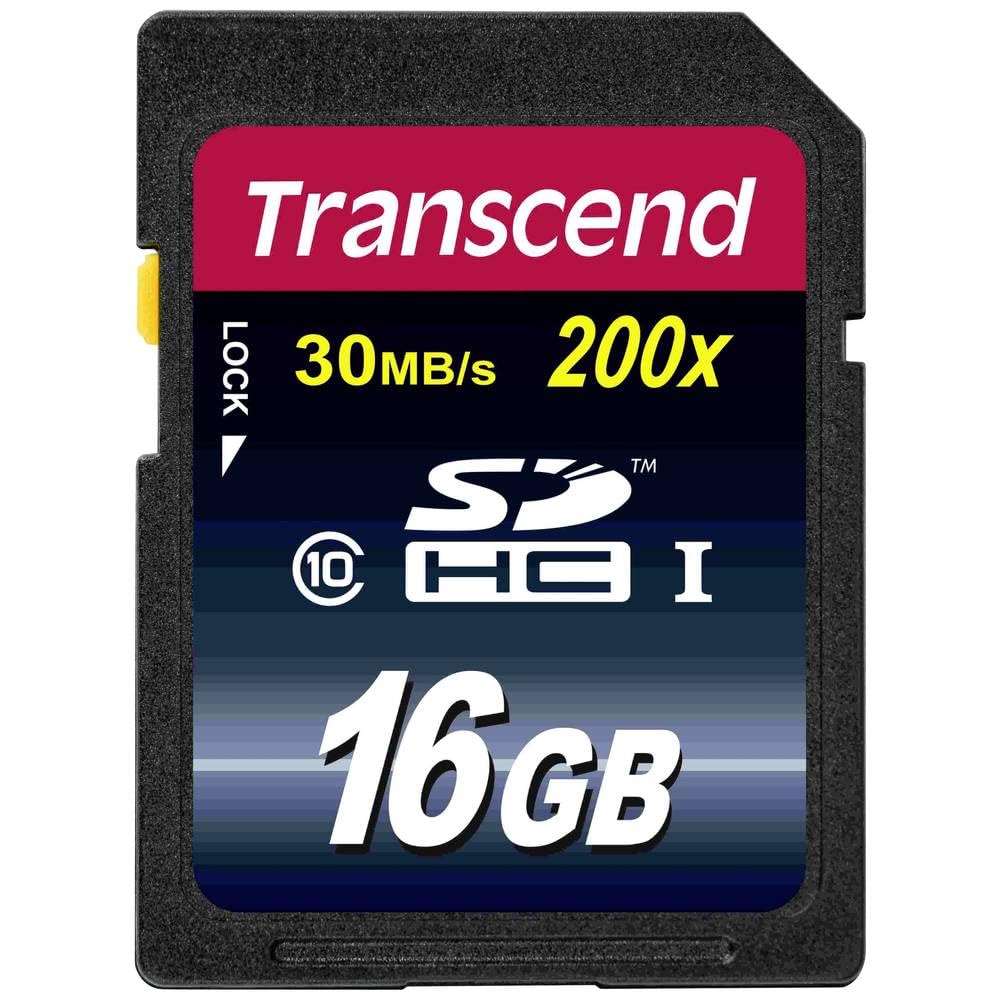 Transcend TS16GSDHC10 Scheda di Memoria SDHC da 16 GB, Classe 10