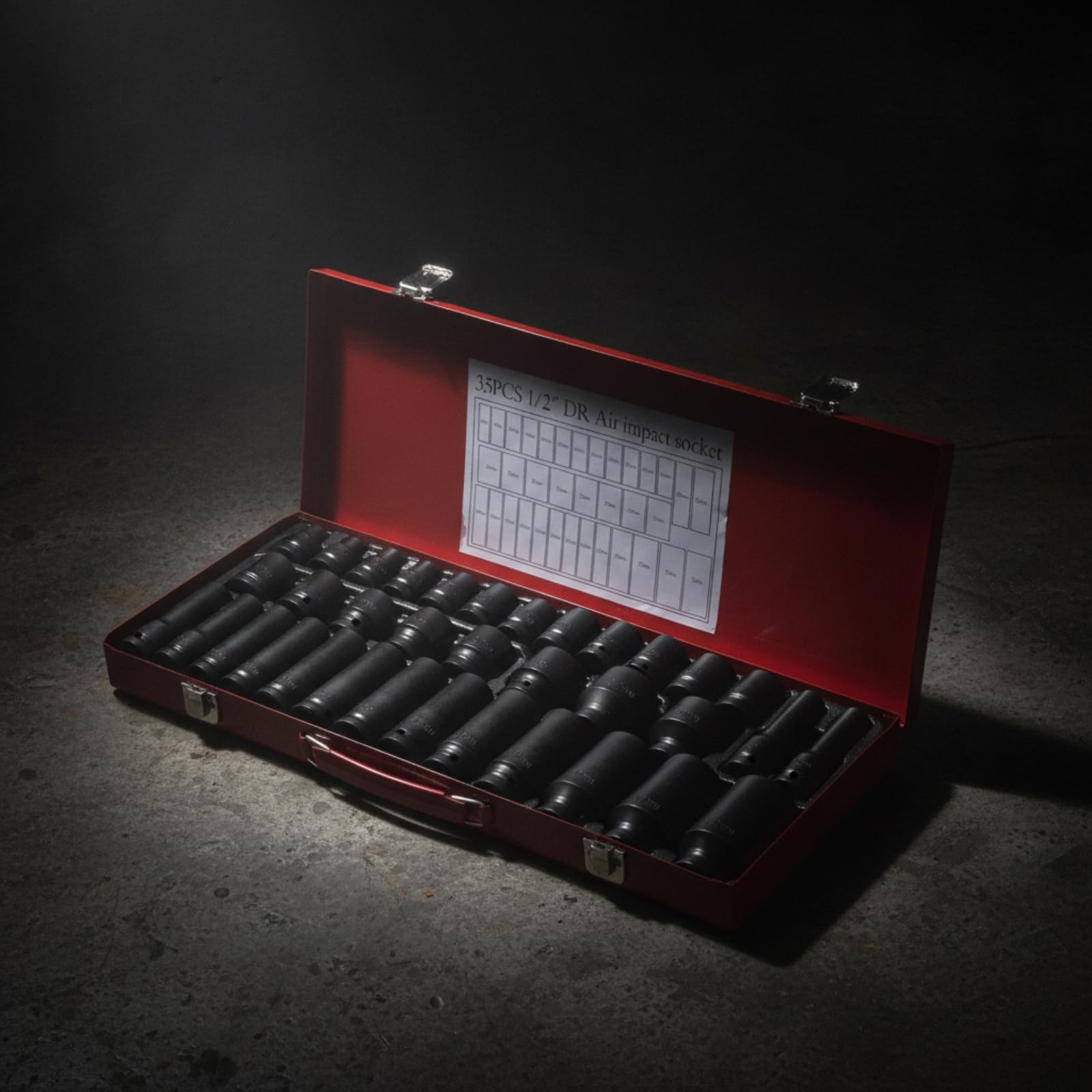 Chiave a Bussola Pneumatica Set Bussola Impatto Esagonale Corpo Cilindrico Corto E Lungo Compatibile con Chiavi a Urto Finitura Nera Resistente Adatto per Garage Professionale Servizio