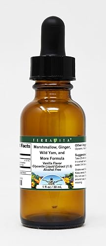 TerraVita Gastrointestinal Support - Extracto líquido de glicerita (15), sabor a vainilla (1 oz, ZIN 523553) - Paquete de 2