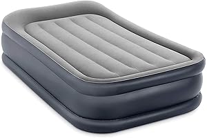 Intex 64131ED Dura-Beam Plus Twin Bed Air Mattress with Built-In Pump