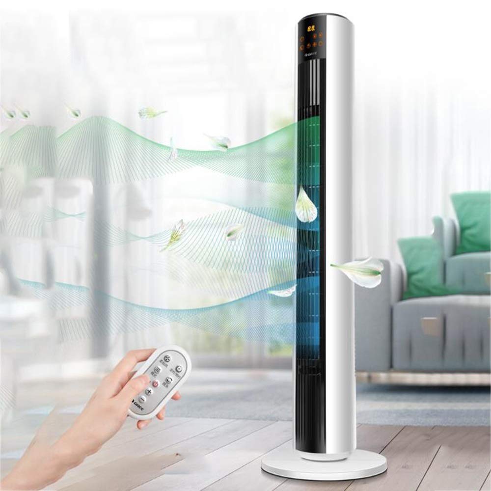Cooling Fan Tower Fan Bladeless Oscillating Tower Fan 5 Speed Setting Small Standing Coolling Fans 4 Wind Modes