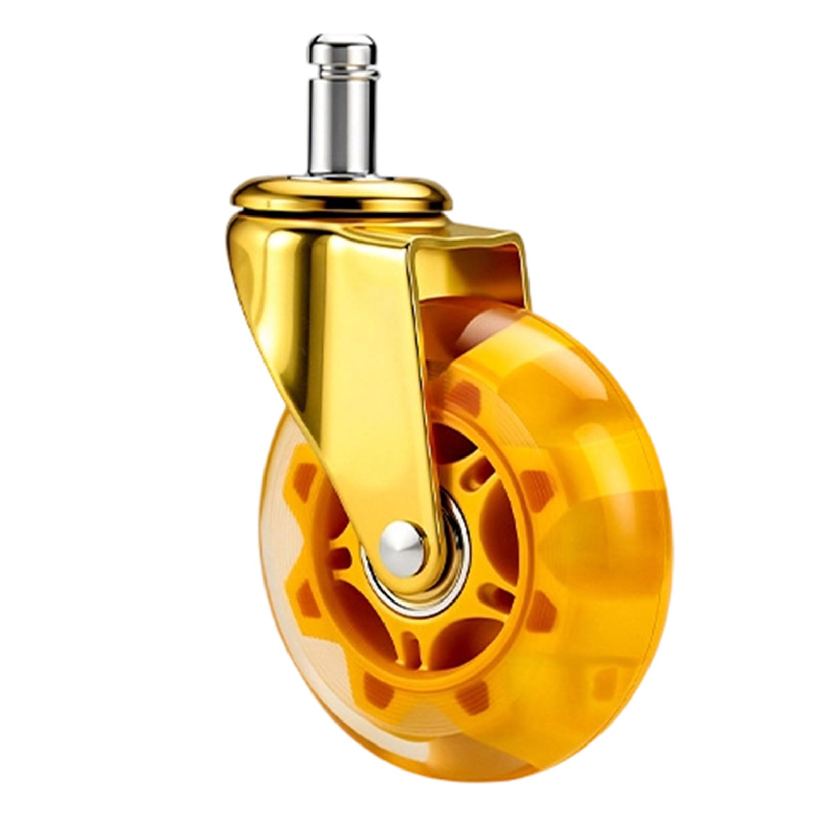 Nvoqilin Golden Single Quiet Rolling Twist Casters For Chairs & Sofas Designs With Large 3 Inch Wheel Easy To Use For Enhances Durability Permanent Abs Casters
