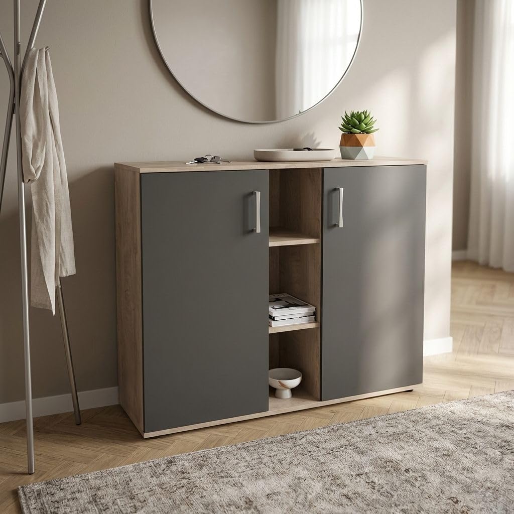 milani home Mobile Ingresso di Design Moderno con scarpiera e Porta Borse