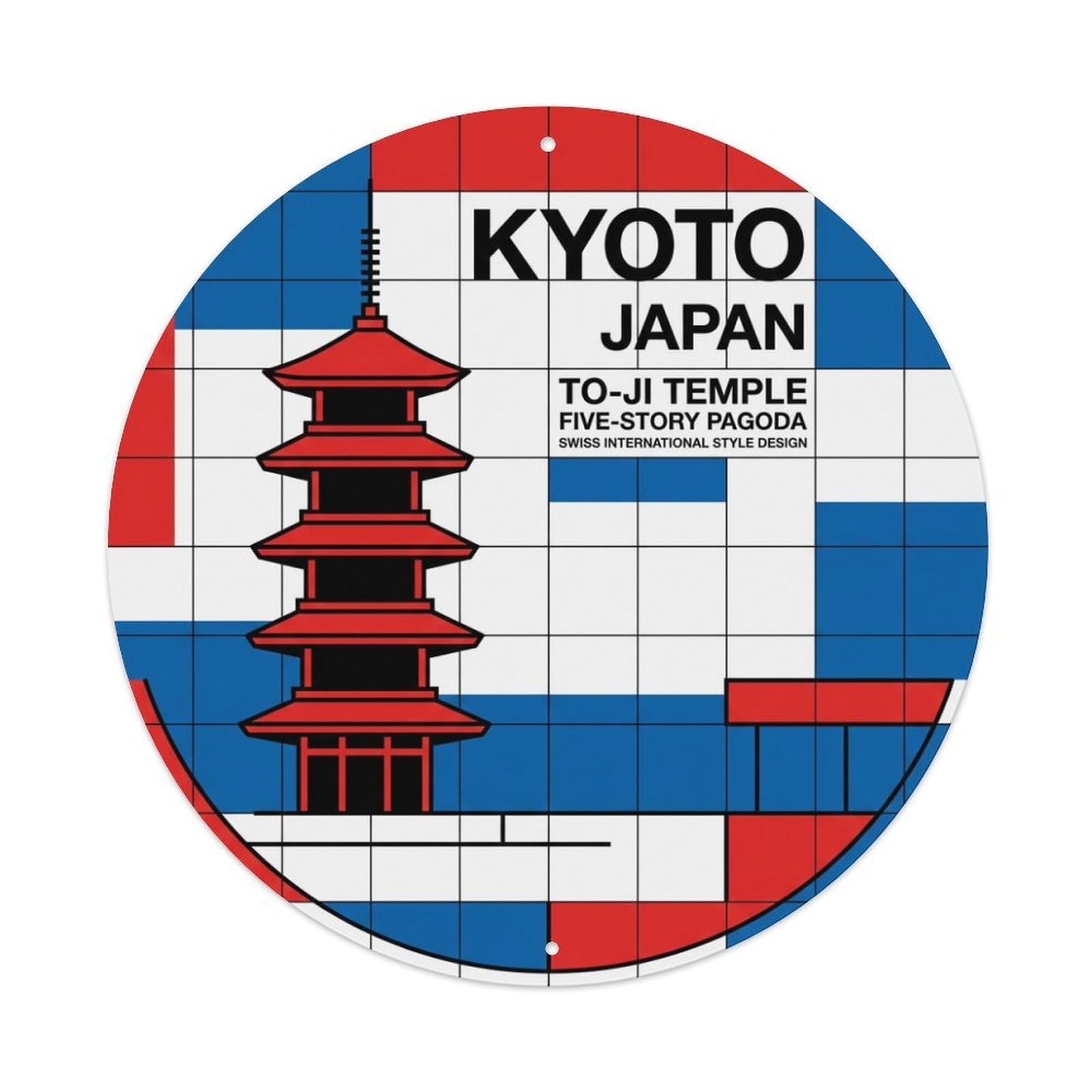 Vintage Travel Kyoto Japan Harmony Metal Tin Sign
