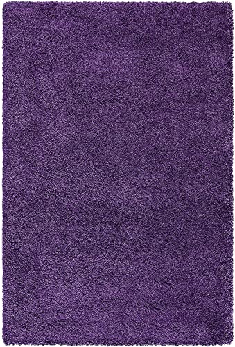 Image of Urban Modern Decor Featuring Soft Shaggy Carpet & Rug for Your Bedroom and Livingroom [Size-12x15 feet & Color-Purple].