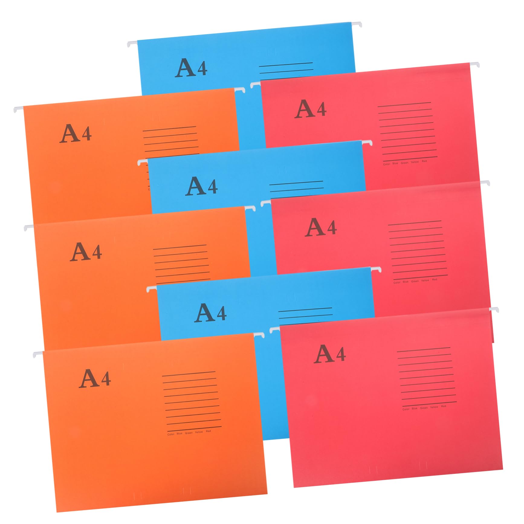 A4-dateiordner 10 Stück Papier Hängeregistratur mit Klassifizierungslabel