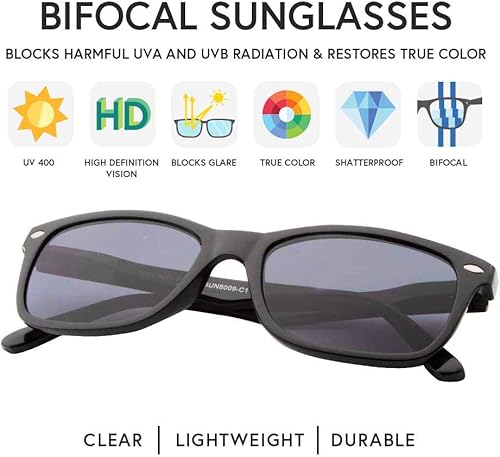 Miniatura 3 de VITENZI Gafas de sol bifocales para hombres y mujeres Retro Lectura Gafas de sol tintadas con lectores - Prato