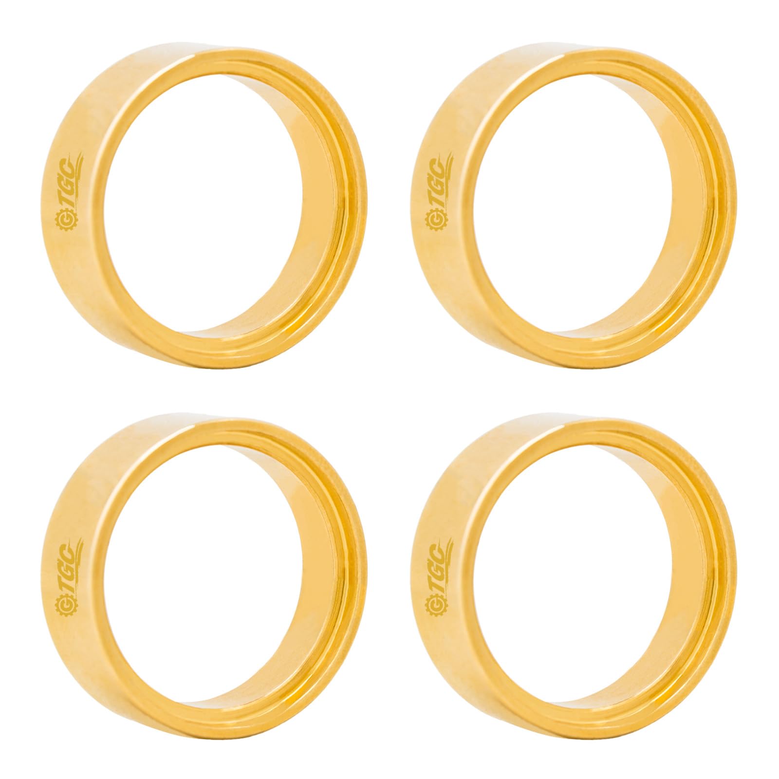 TGCWENG 1.0 Inch Brass Internal Beadlock Ring 68g Heavy Wheel Weighted Clamp Ring Fits RC Wheel Rims Suit for SCX24 1/18 1/24 RC Crawler Upgrade Parts (4PCS)