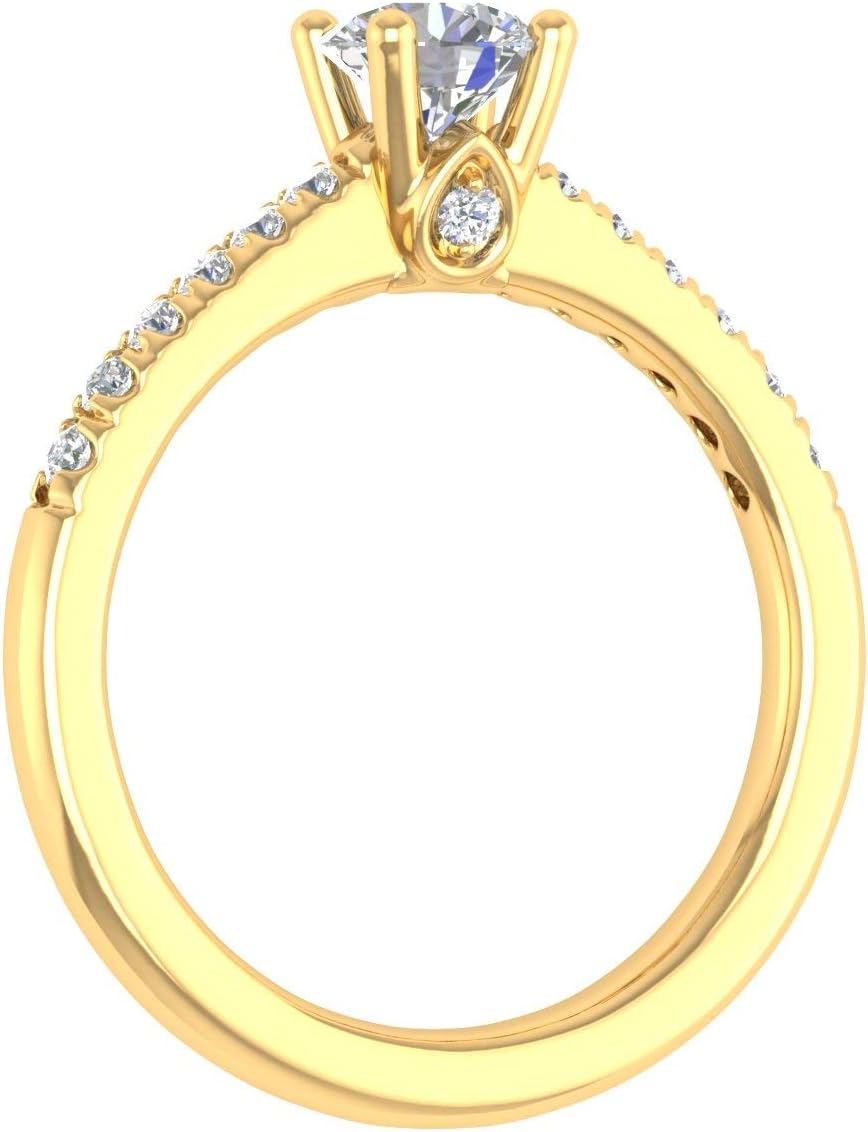 1/2 Carat Diamond Engagement Ring Band in 14K Gold