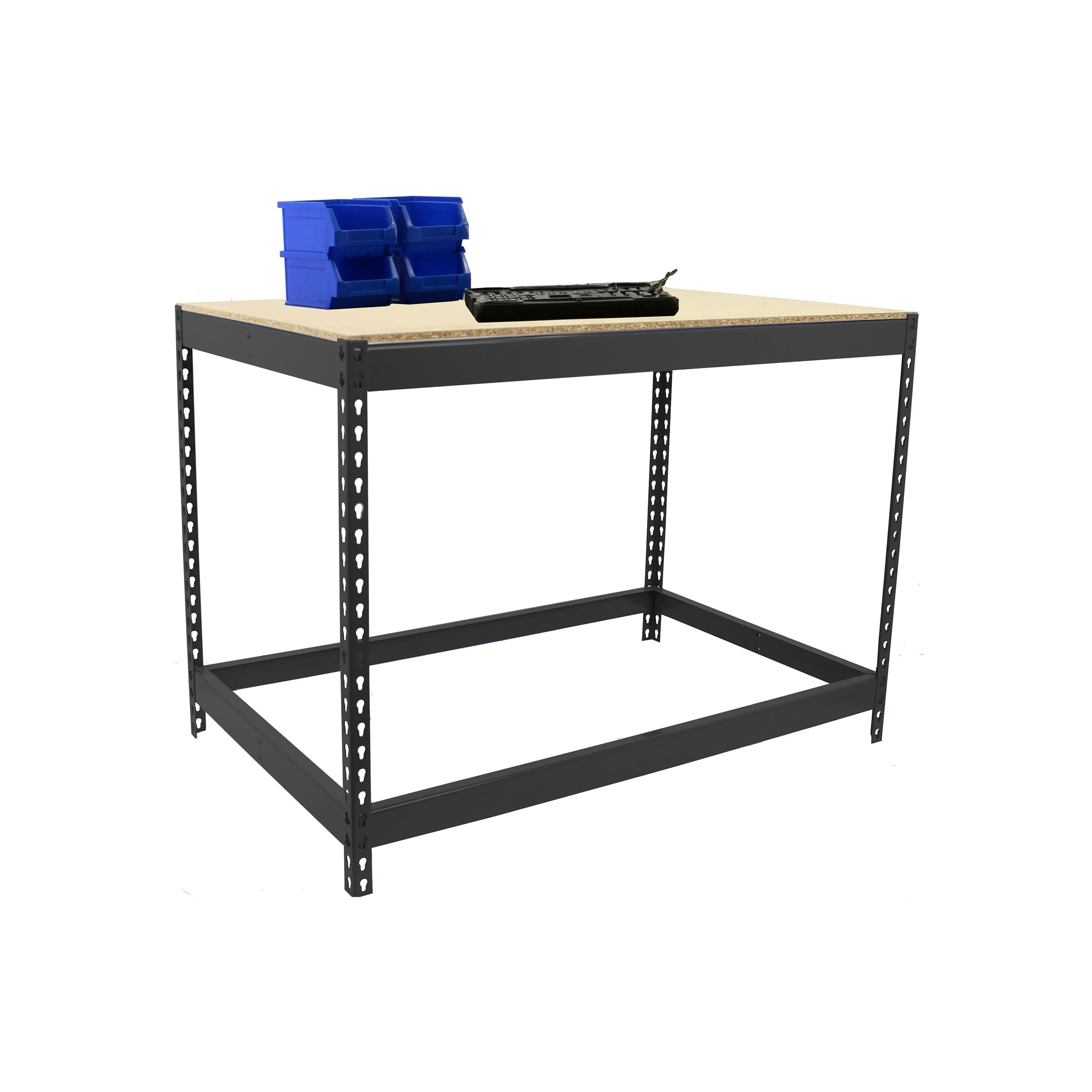 Simon Rack Banco de Trabajo Taller 2100x900 mm - BT Basic | Capacidad Carga 400 kg, Montaje sistema clic, Pintura anticorrosión, Antracita