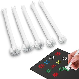 5 PCS Flower Petal Dotting Tools for Painting – 10 Shapes Mandala Dotting Pens, Rock Painting & Embossing Art Tools for Dots