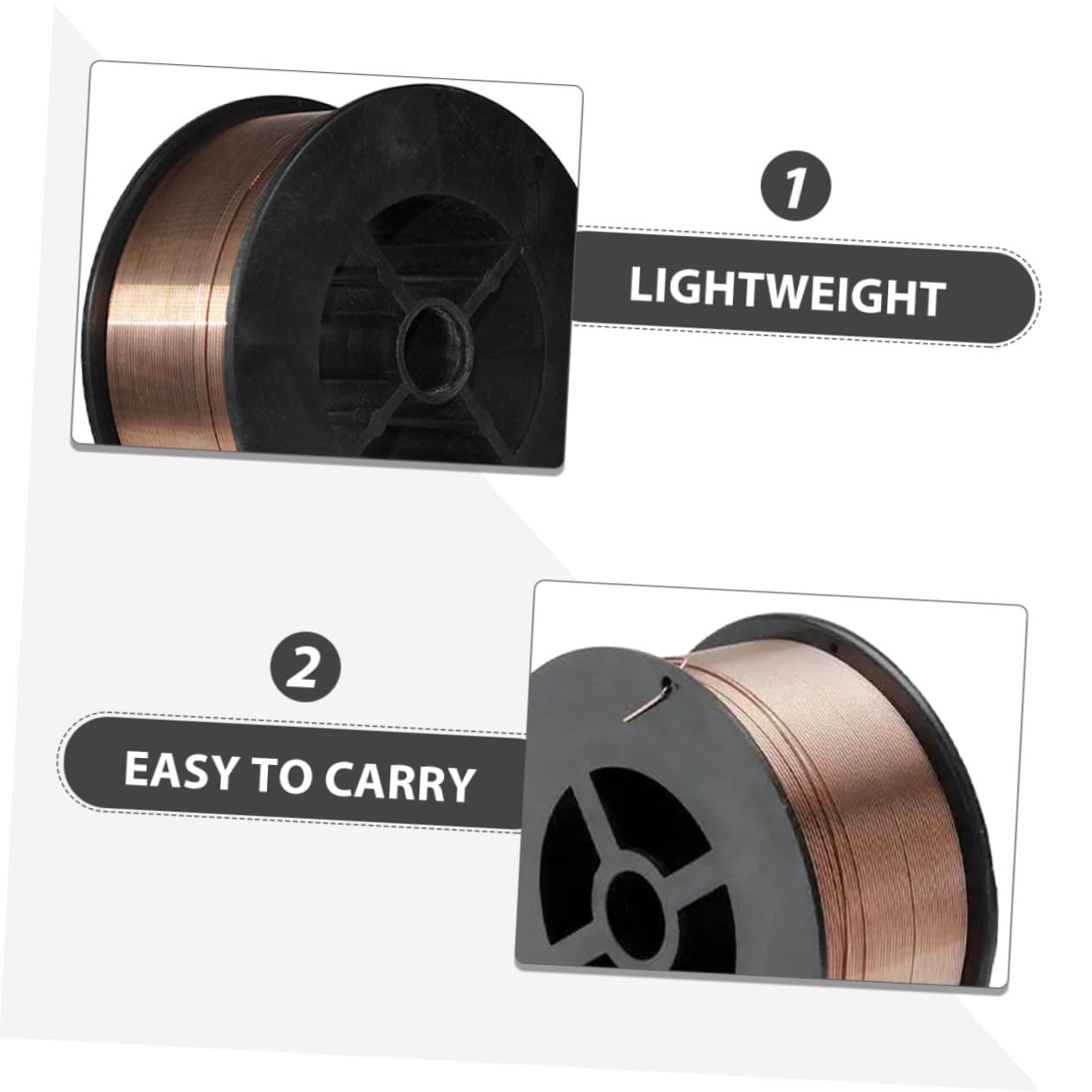 UKCOCO Rollo de Alambre de Soldadura de Acero al Carbono Er70s-6, Núcleo Sólido de 1,2 Mm, 1 Kg, sin Gas, para Soldadura Industrial, Reparaciones Eléctricas y Construcción