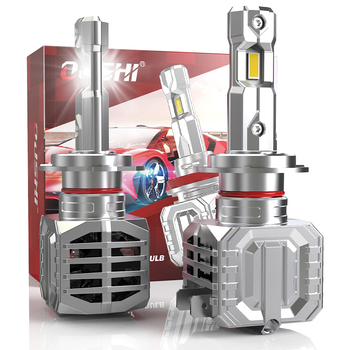 OUSHI Lampadine H7 LED, 110W, Canbus 20000 LM Fari a LED H7 Impermeabile 6500K Xenon Bianche, H7 Abbaglianti o Anabbaglianti Fari Per Auto, Confezione Da 2