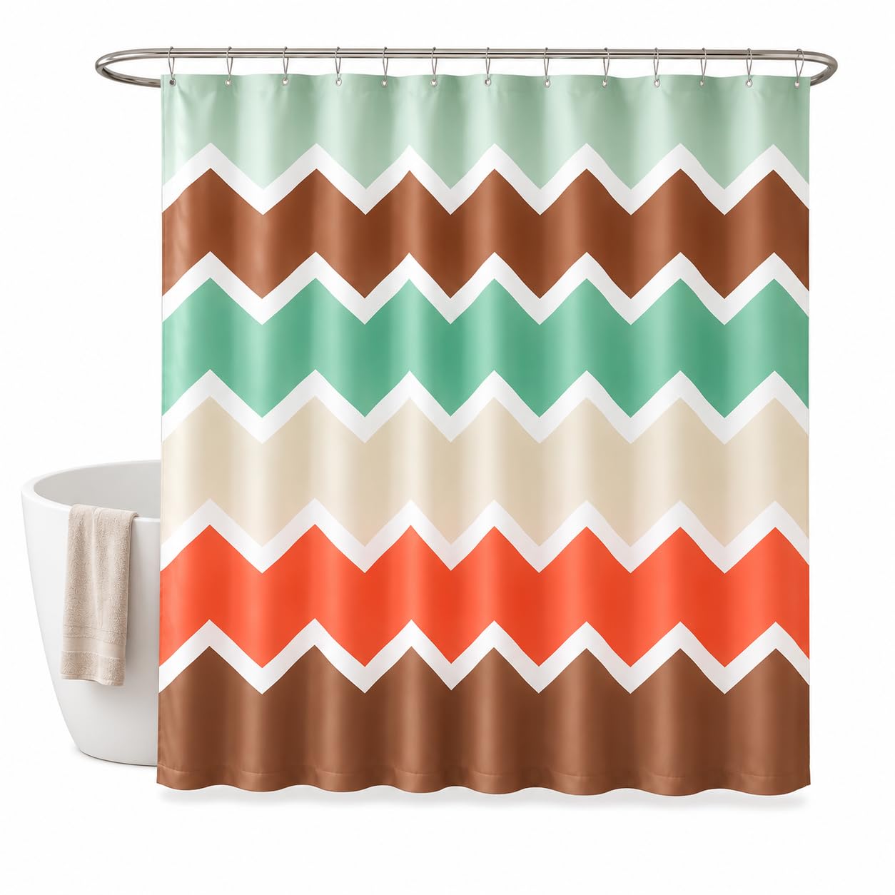 Chevron Shower Curtain - Modern Stripes -5 Chevron Shower Curtain - Modern Stripes -5