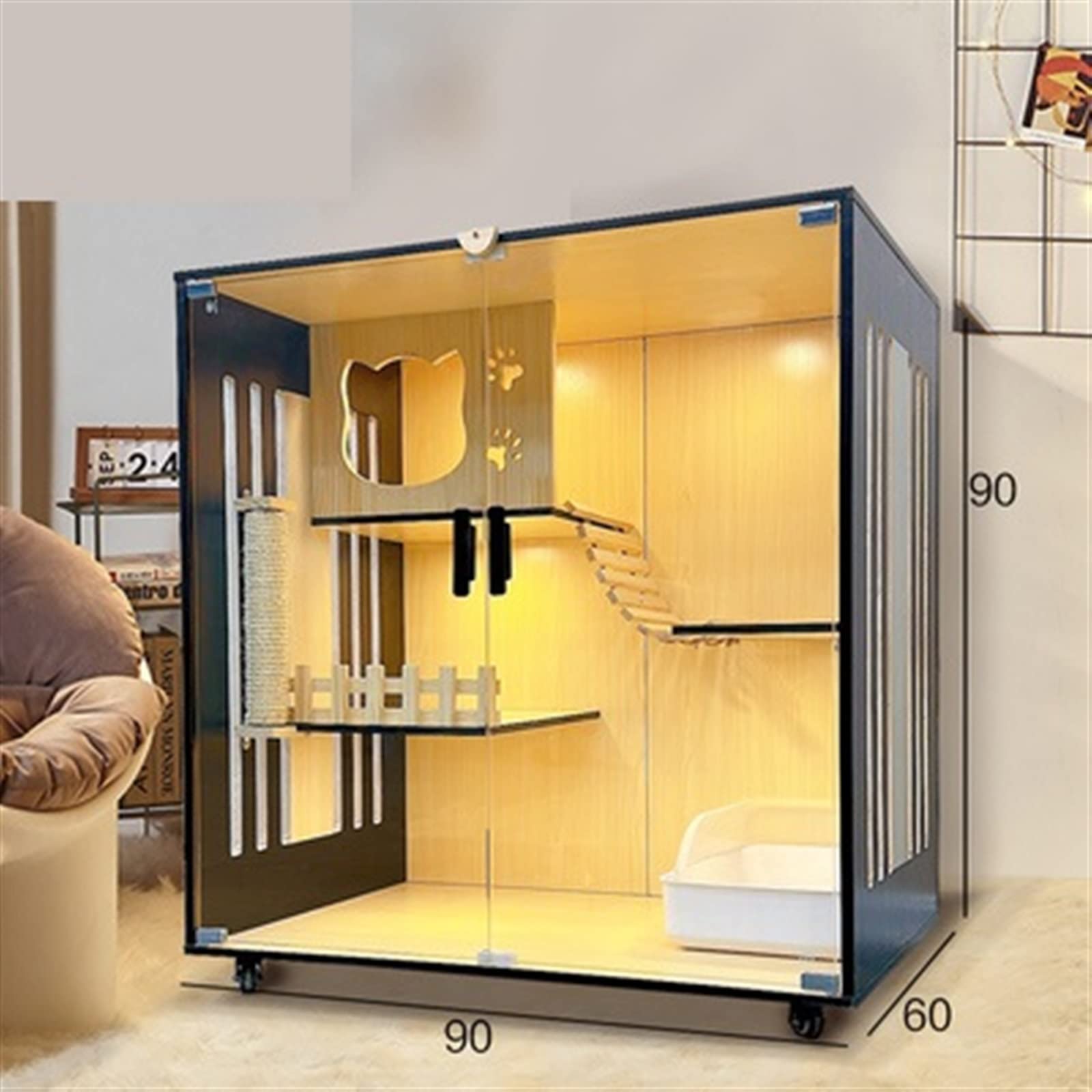 villa per gatti Gabbia for gatti Villa Home for Gabinetto for da interni Cuccia for Per interni