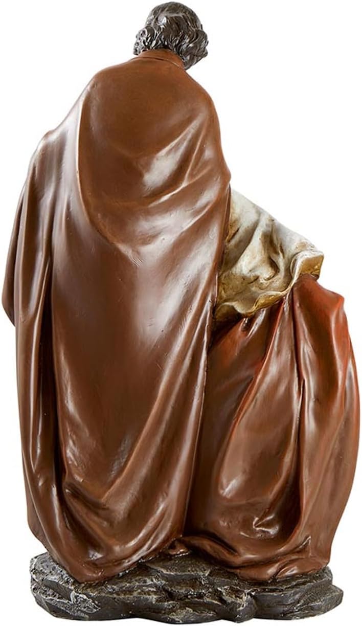 Avalon Gallery Christian Brands Nativity Set Statue - Christmas Miracle Scene, Jesus in Cradle, 16.5" Tall
