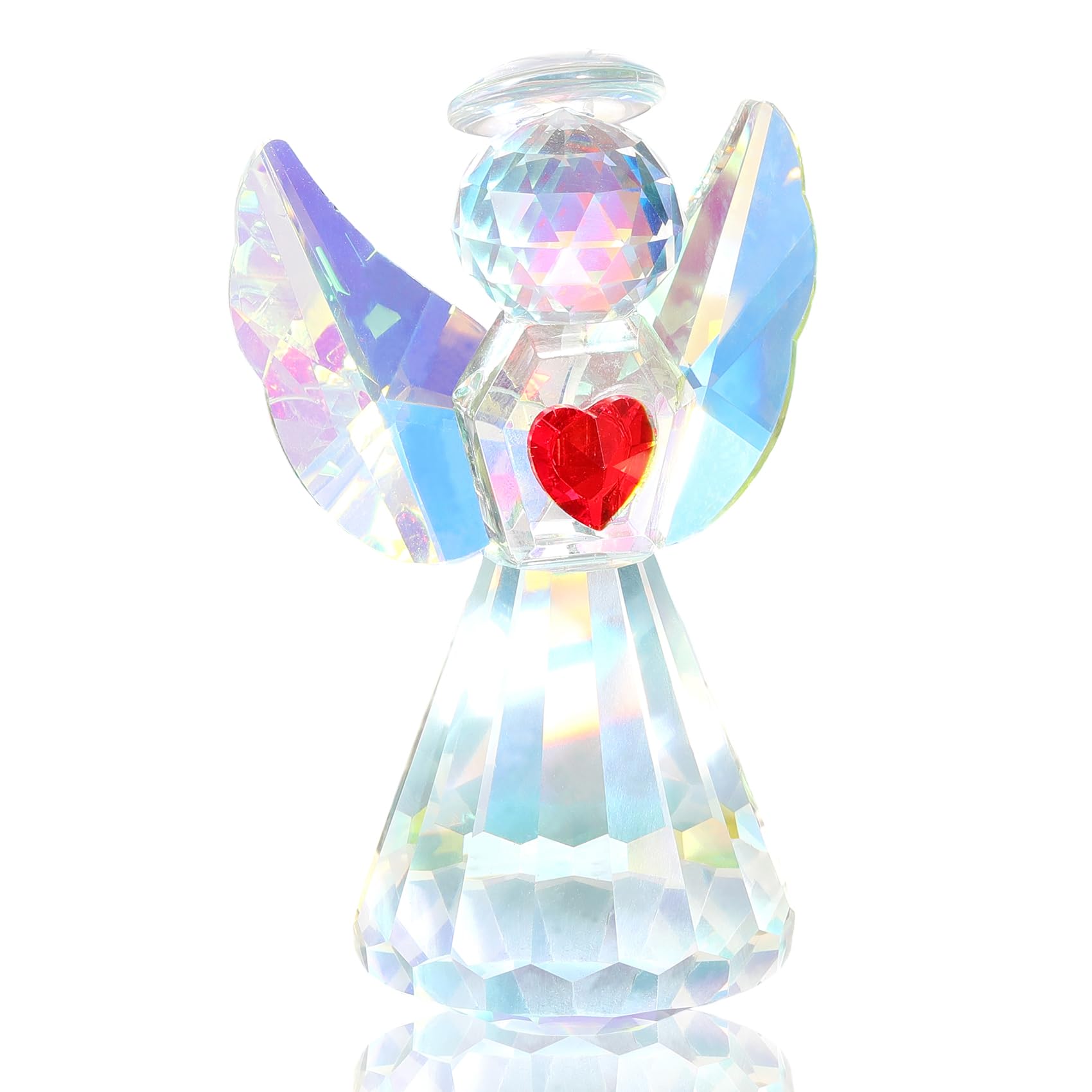 Movdyka Multicolor Crystal Guardian Angel Figurine Gifts for Women Girls