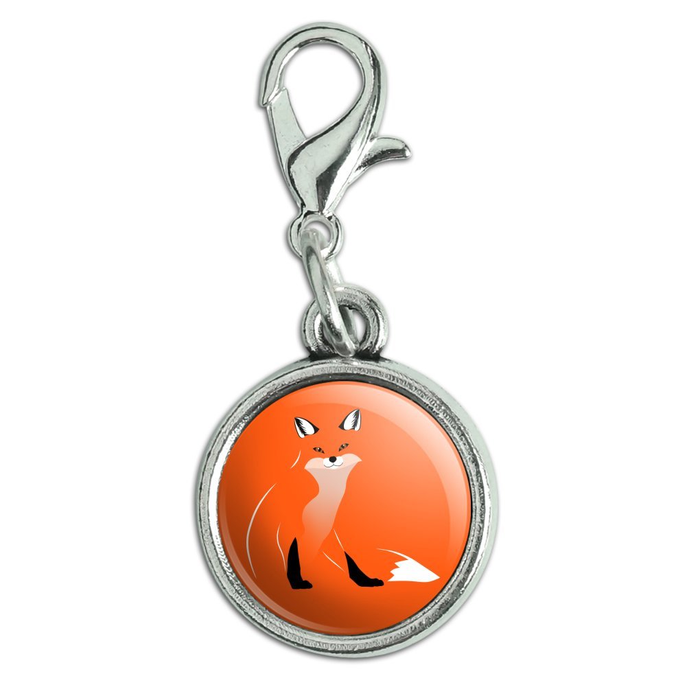 Stylish Red Fox Antique Bracelet Pendant Zipper Pull Out Charms with Lobster Clasp-image-43