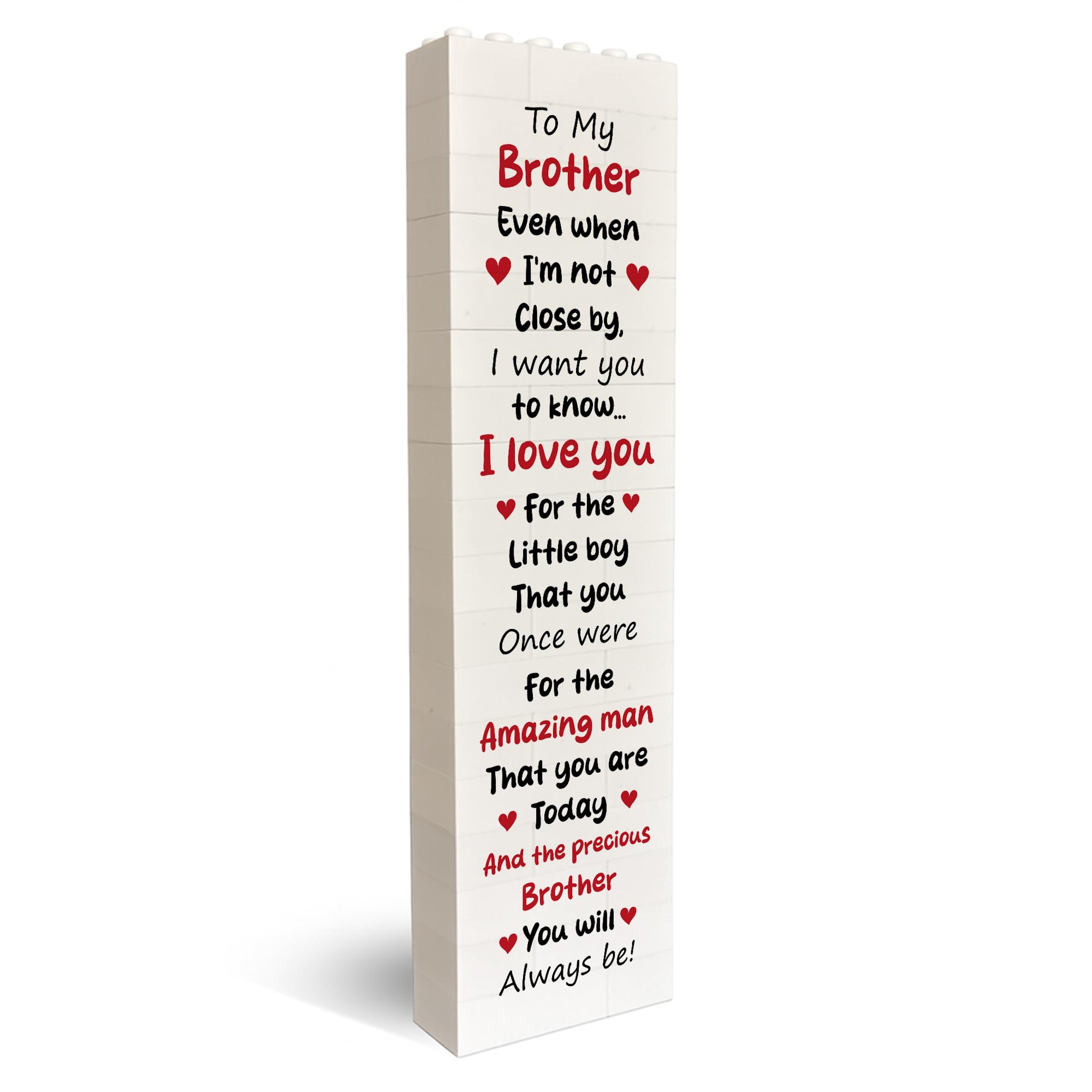 Red Ocean For Brother Building Block For Him Brother Birthday Christmas Puzzle Thank You From Sister Keepsake
