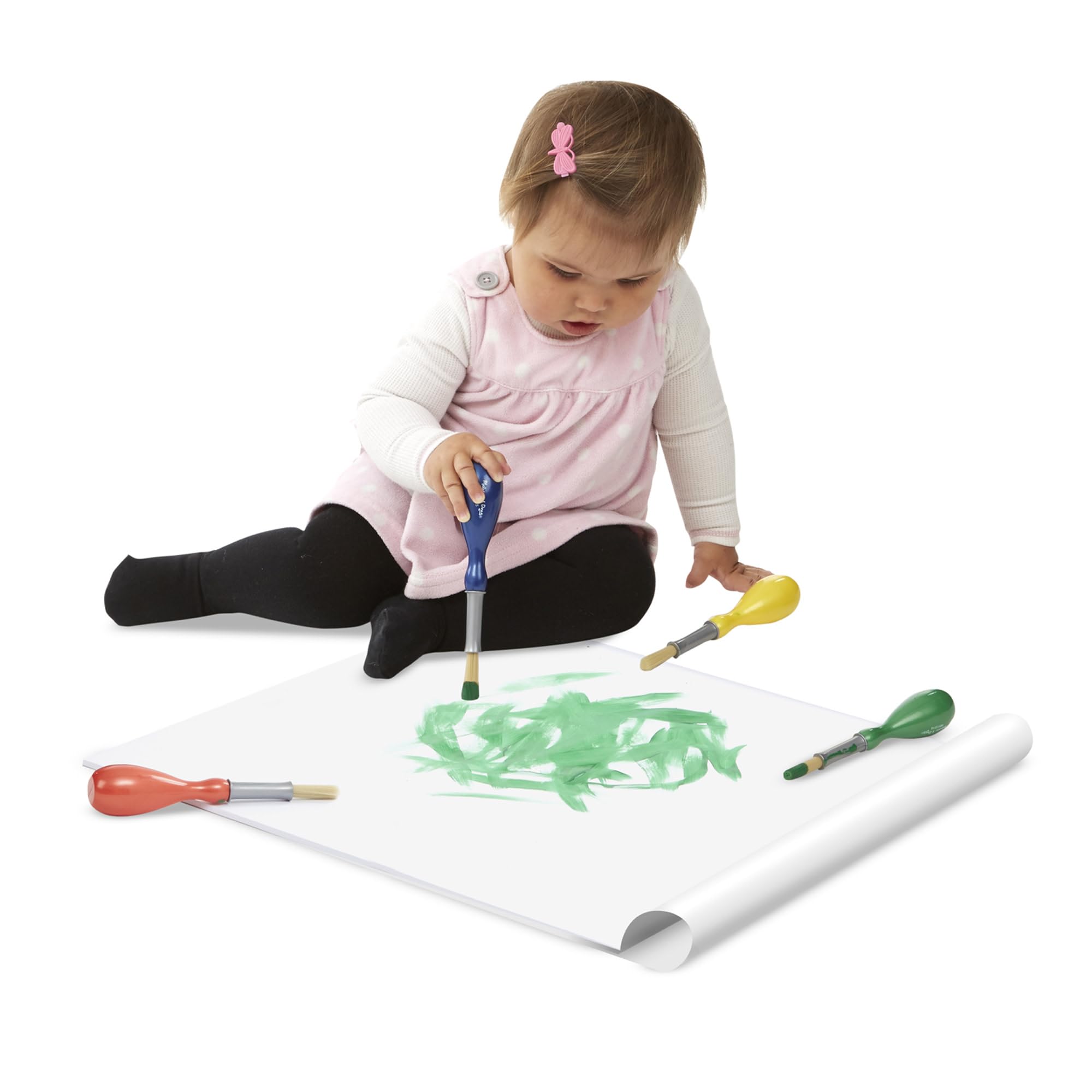 Kit De 8 Pinceaux Pour Enfants - Soies De Porc, Manches Colorés - Pour Peinture à L'eau, Aquarelle, Gouache